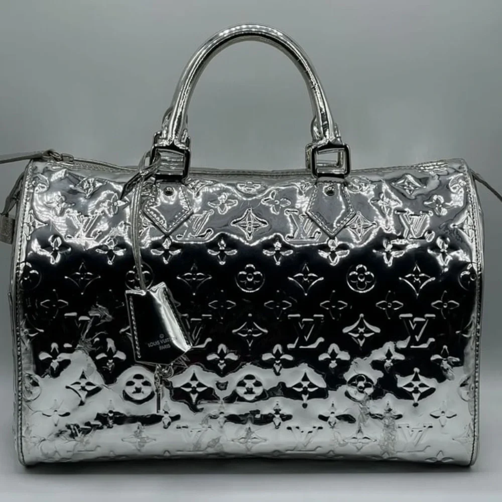 Louis Vuitton Limited Edition Silver Monogram Miroir Speedy 35 - Picture 1 of 16